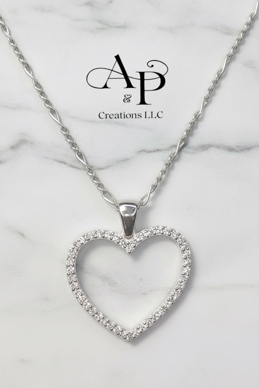 925 silver heart necklace